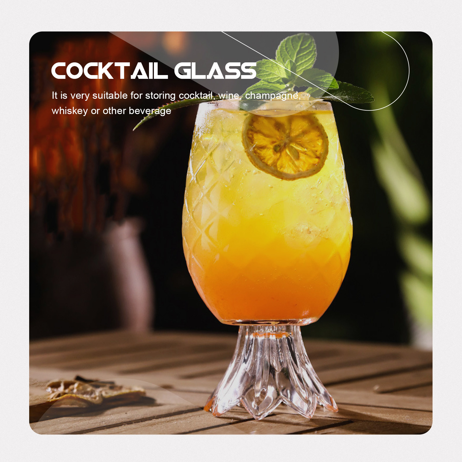Pineapple Shaped Cocktail Glas - Home Bar Set 评论和价格