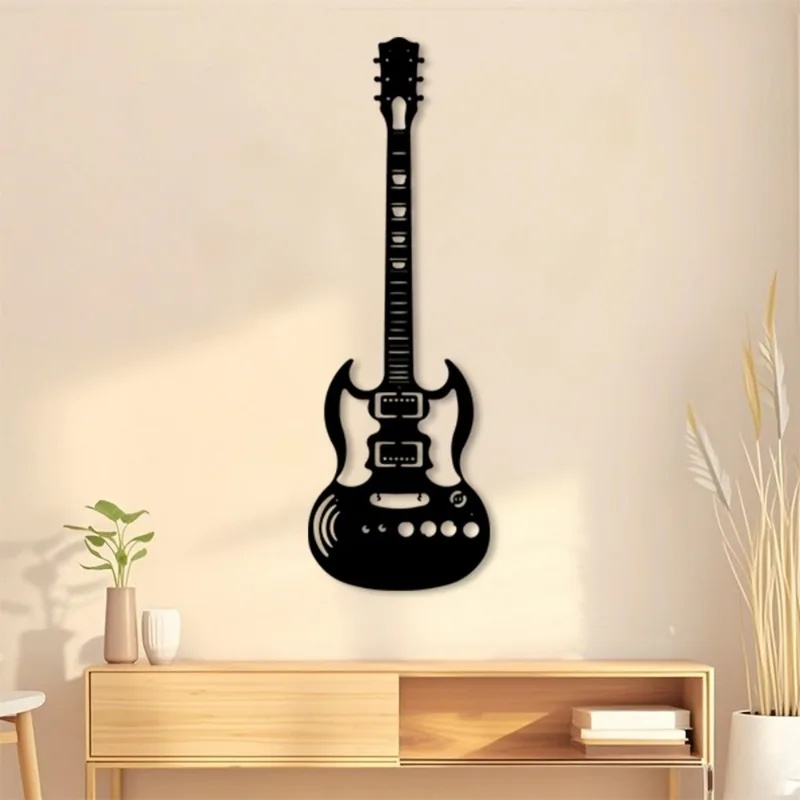 Brand 3D Metal Guitar Wall Art - Home Bar Lounge 评论和价格