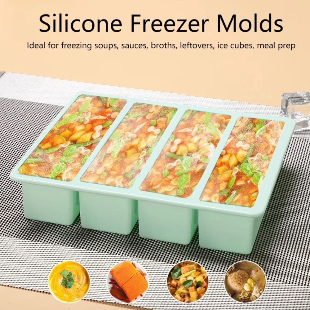 New 4 Grids Food Freezing Mold - Ice Mold Sphere 评论和价格